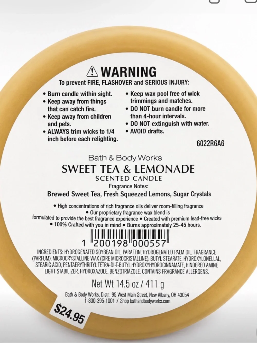 Bath & BodyWorks Limited Edition Sweet Tea & Lemonade 3 Wick Candle & Soap Set
